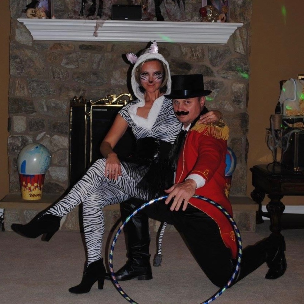 Halloween Couples Costume Zebra and Ringmaster. Size Small